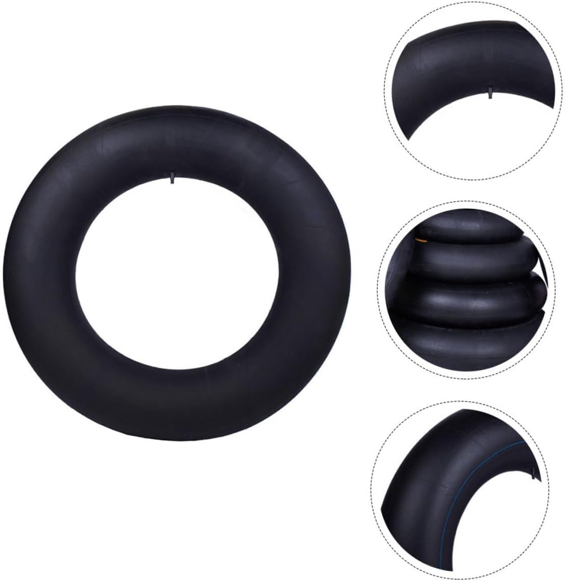 Inflatable Snow Tube and Thickened Butyl Rubber Inner Tube 80cm Sturdy Sledding Float for Winter Outdoor Sports