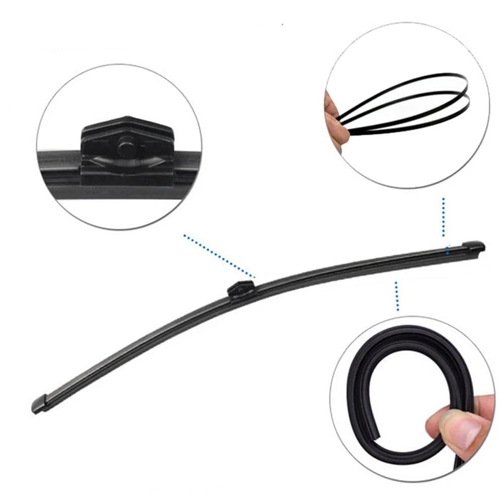 Escobillas de Limpiaparabrisas Escobillas De Limpiaparabrisas De 24"+20"+16" Para A-udi Q3 MK1 2011 2012 2013 2014 2015 2016 2017 Ventana Trasera Delantera