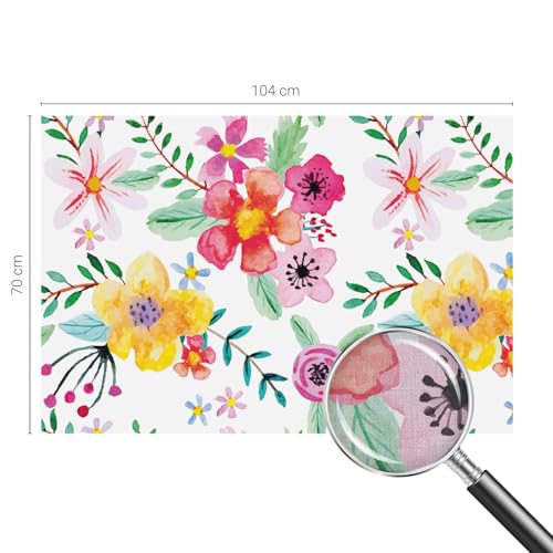 Revestimiento adhesivo floral de 104x70 cm para decorar paredes de salones y habitaciones 5