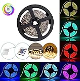 💜 Tira de LED flexible resistente al agua y caja de batería, ideal para decorar en interiores y exteriores.
