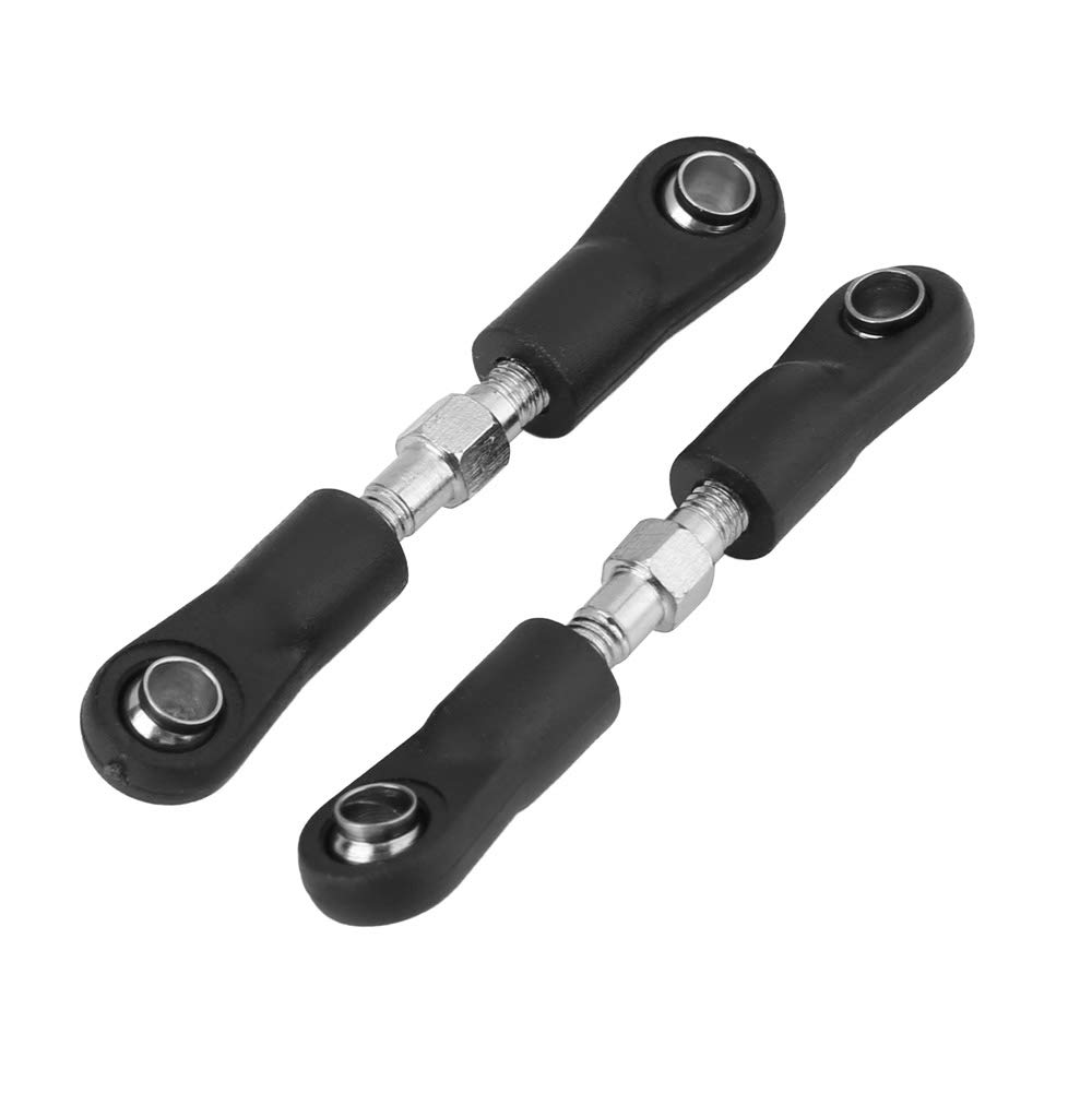 HERCHR RC Steering Rod, 2pcs/set Remote Control Car Servo Link 52mm/2inch Length Turnbuckle Linkage Upgrade Accessories for ZD 1:16 Model Car (ZD 6051 servo pull rod (length 40±3mm two-piece)