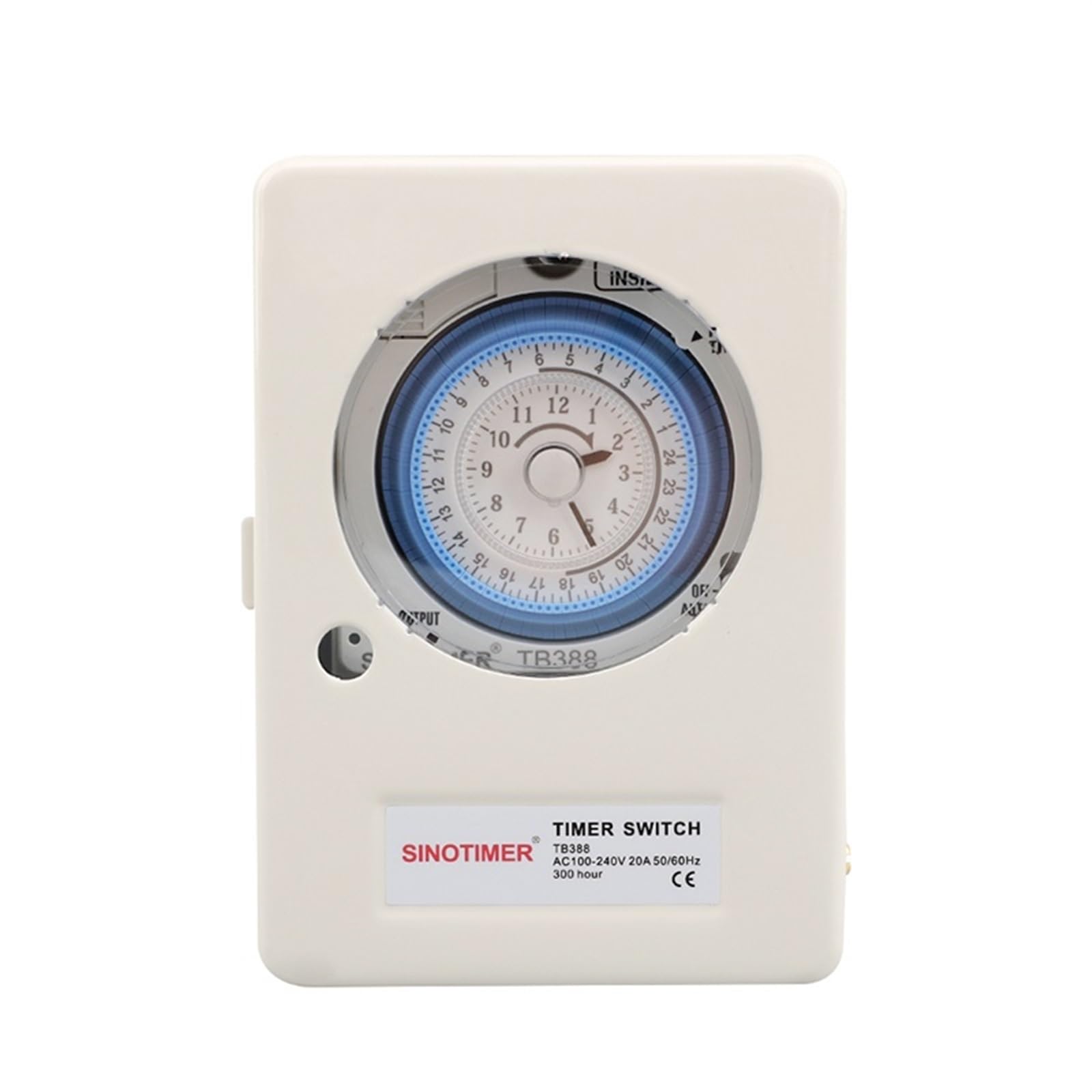 Temporizador mecánico de cuarzo de 100-240V, 20A, relé de carril Din programable de 24 horas, interruptor de tiempo de intervalo de 15 minutos resistente al agua for exteriores