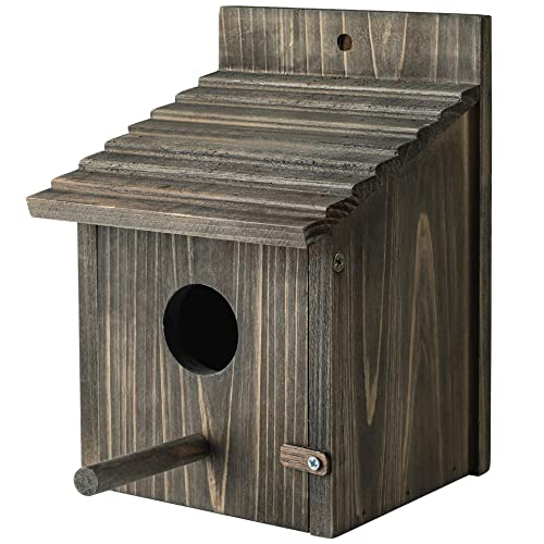 Bird House For Outside With Predator Guard, Nesting Box Birdhouse For Outdoor Wild Bird Watching, Royal Blue #TOP18