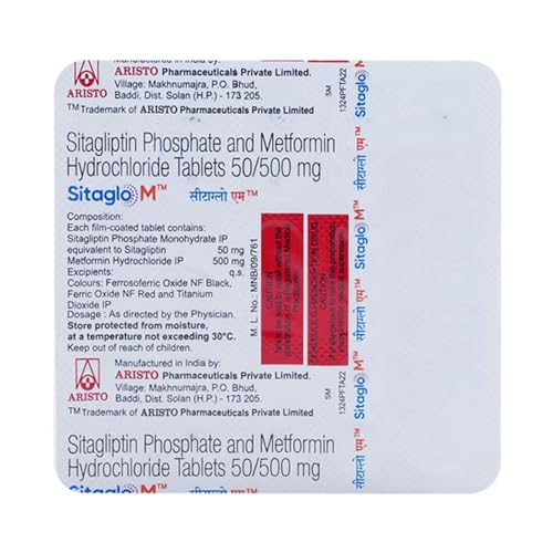 Image of Sitaglo M 50 /500 mg - Strip of 15 Tablets