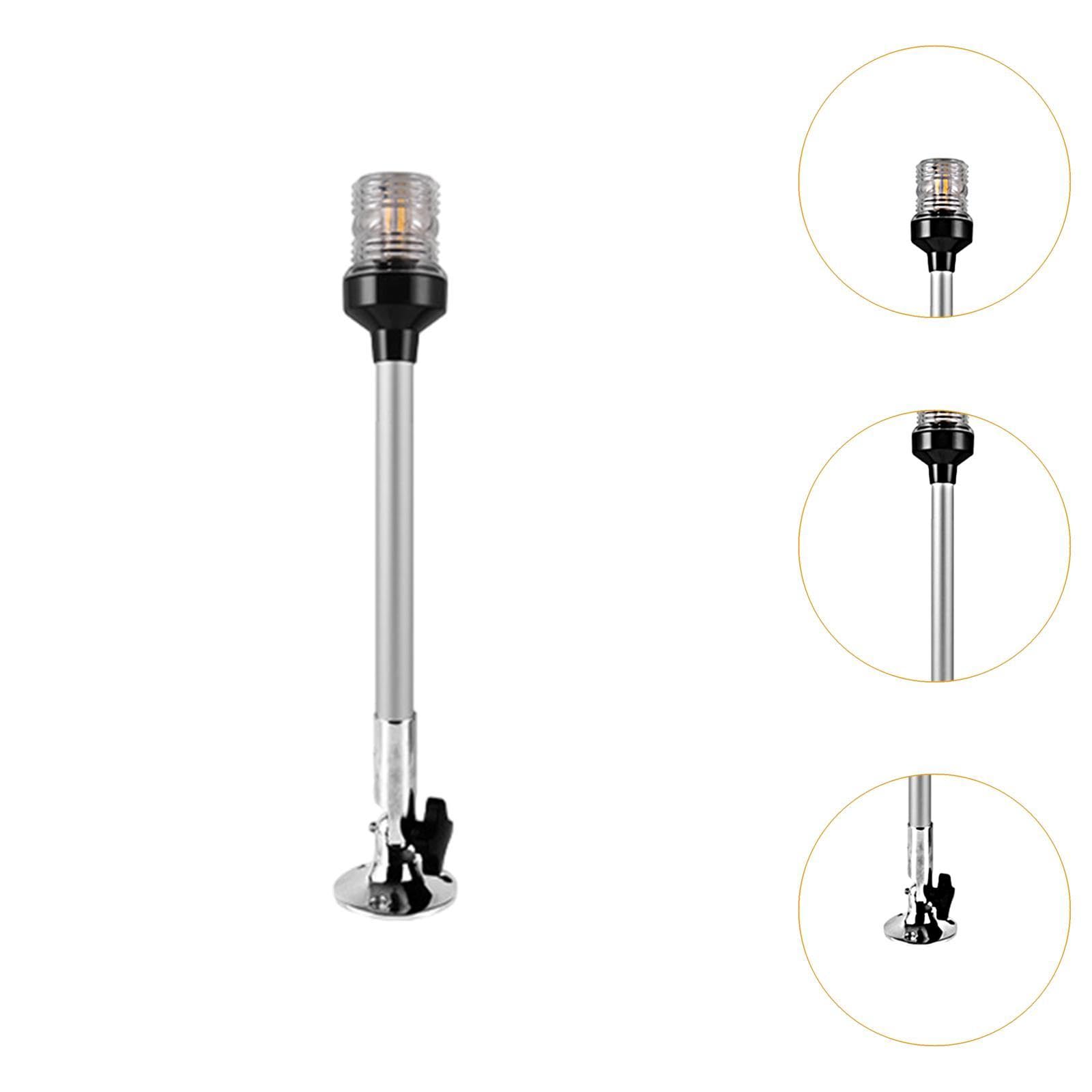 Luce di Poppa LED per Barca Segnalatore di Navigazione Marina Copertura Trasparente PC Resistenza Urti E Calore Perfetta per Guida Notturna, Lunghezza 303mm