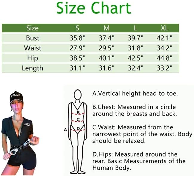 Miniatura 6 de JMXITI Disfraz de policía sexy para mujer, 4 piezas, disfraces de Halloween para mujer, disfraz de policía para cosplay, disfraz de policía