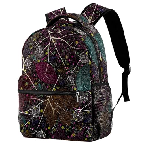 Sac à dos d'école feuilles transparentes pour ados créatifs