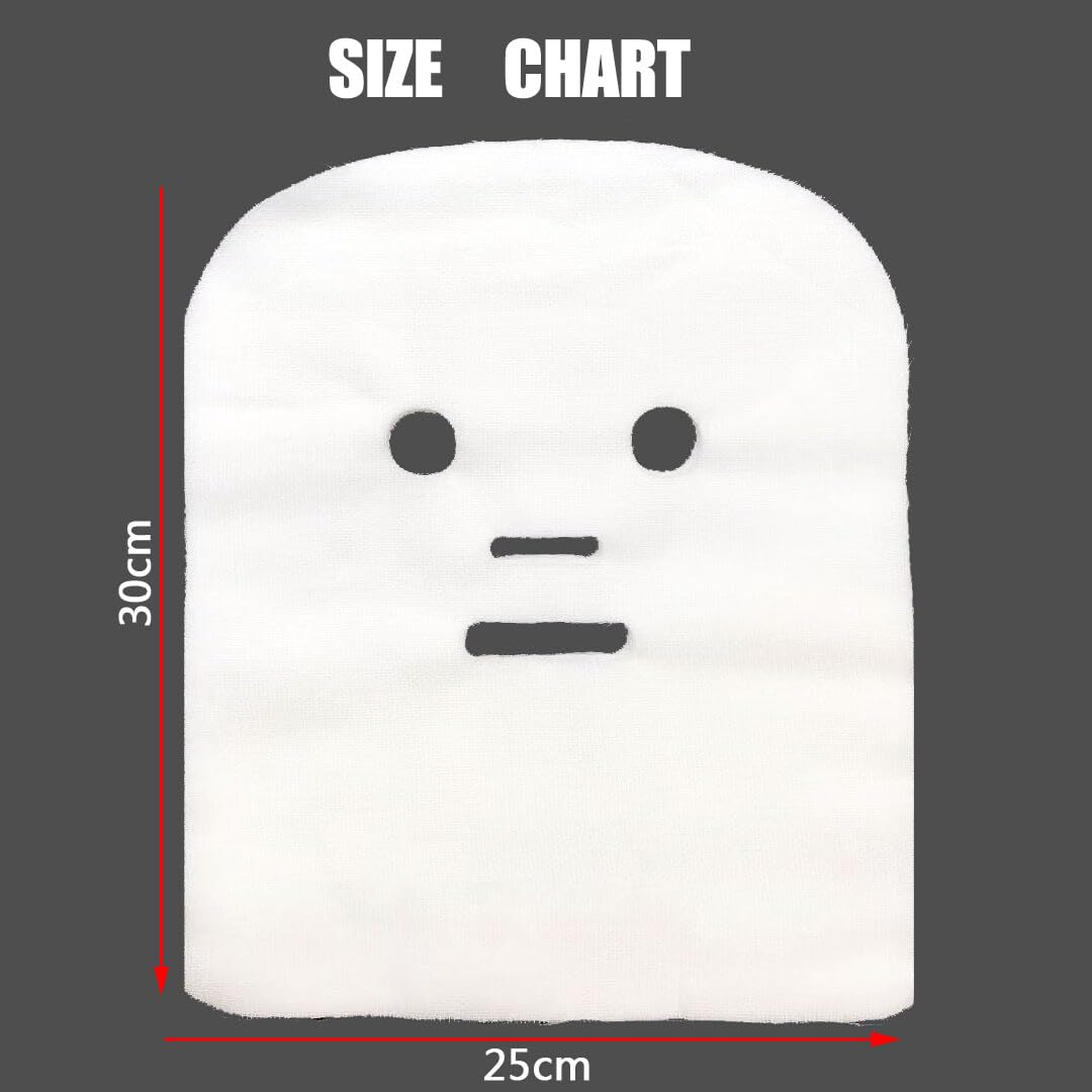 100PCS Gauze Mask Pre-Cut Gauze Facial Cotton Beauty Gauze Soft Gauze Facial Mask Skin Care Mask Fiber Paper Sheet for Beauty Home Spa - Image 2