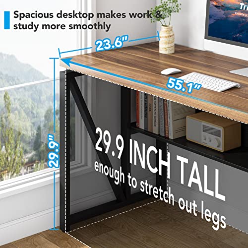 Tribesigns-Office-Desk-with-Drawers-55-inches-L-Shaped-Computer-Desk-with-Storage-Shelves-and-Mobile-File-Cabinet-Executive-Desk-for-Home-Office-Furniture-Sets-Brwon-55-inch