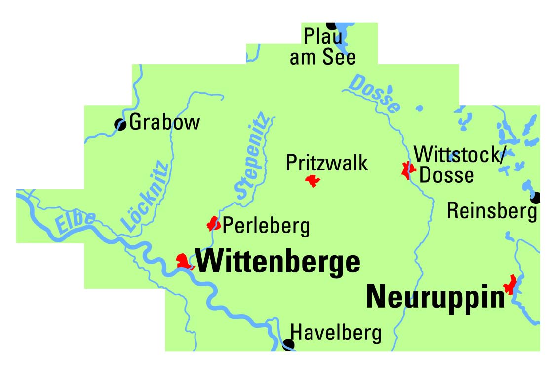 ADFC-Regionalkarte Prignitz, 1:75.000, mit Tagestourenvorschlägen, reiß- und wetterfest, E-Bike-geeignet, mit Knotenpunkten, GPS-Tracks Download,: Zwischen Elbe und Müritz: 717