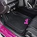 Pilot Automotive BAR-3001 Barbie 60th Anniversary Pink Logo Universal Fit Rubber Car Floor Mat