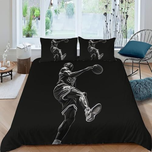 Housse de couette imprimée Slam Dunk 200x200cm cadeau idéal pour lit double d'adolescent - 3