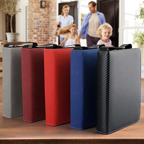 Baseball Trading Cards Album Binder with Sleeves for 720 Cards, Cards Protector Binder Holder, Card Binder 9 Pocket with Zipper Sleeves Fit for Baseball Cards, Pokemo YuGiOh Cards, Waterproof, Blue