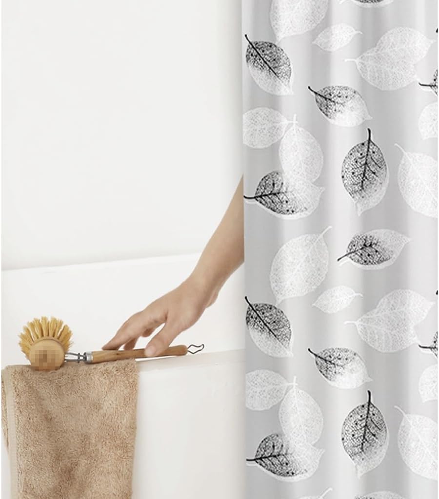 Shower Liner Shower Curtain PEVA Shower Liner Bath Shower Curtain Bathroom Partition Curtain Home Shower Curtain with Hook Suitable for Bathroom (Size : W180xH200cm) ()