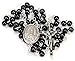 Sentimiento y Devoción Rosario Madera Negra, Convertible en Colgante Hombre o Collar Mujer. Rosarios Religiosos con Medalla de la Virgen de Fatima y Bolsa para Regalo. Rosario Fatima Madera Negro VF
