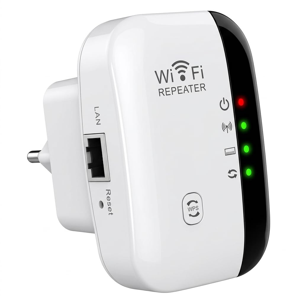 Amplificador Extensor WiFi 2.4 GHz-300 Mbps WiFi Extender Extensor de hasta 3000 pies Cuadrados con Modo Repetidor/Ap Puerto Ethernet Compatible con Todos los Dispositivos Wi-Fi