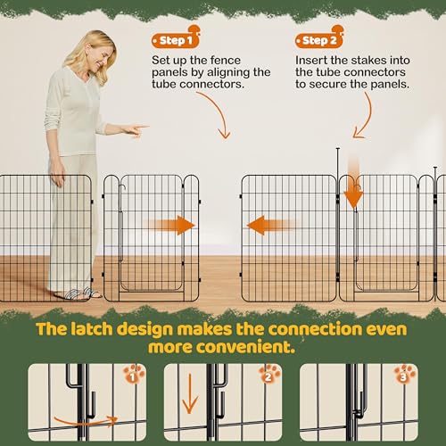Image of Yaheetech 32in 8-Panel Expandable Dog Playpen for Puppy /Small Animals