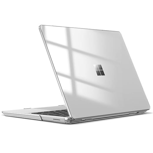 Fintie Case for 12.4 Inch Microsoft Surface Laptop Go 3 (2023) / Surface Laptop Go 2 (2022) / Surface Laptop Go (2020) Model: 2013 1943 - Protective Snap On Hard Shell Cover, Crystal Clear