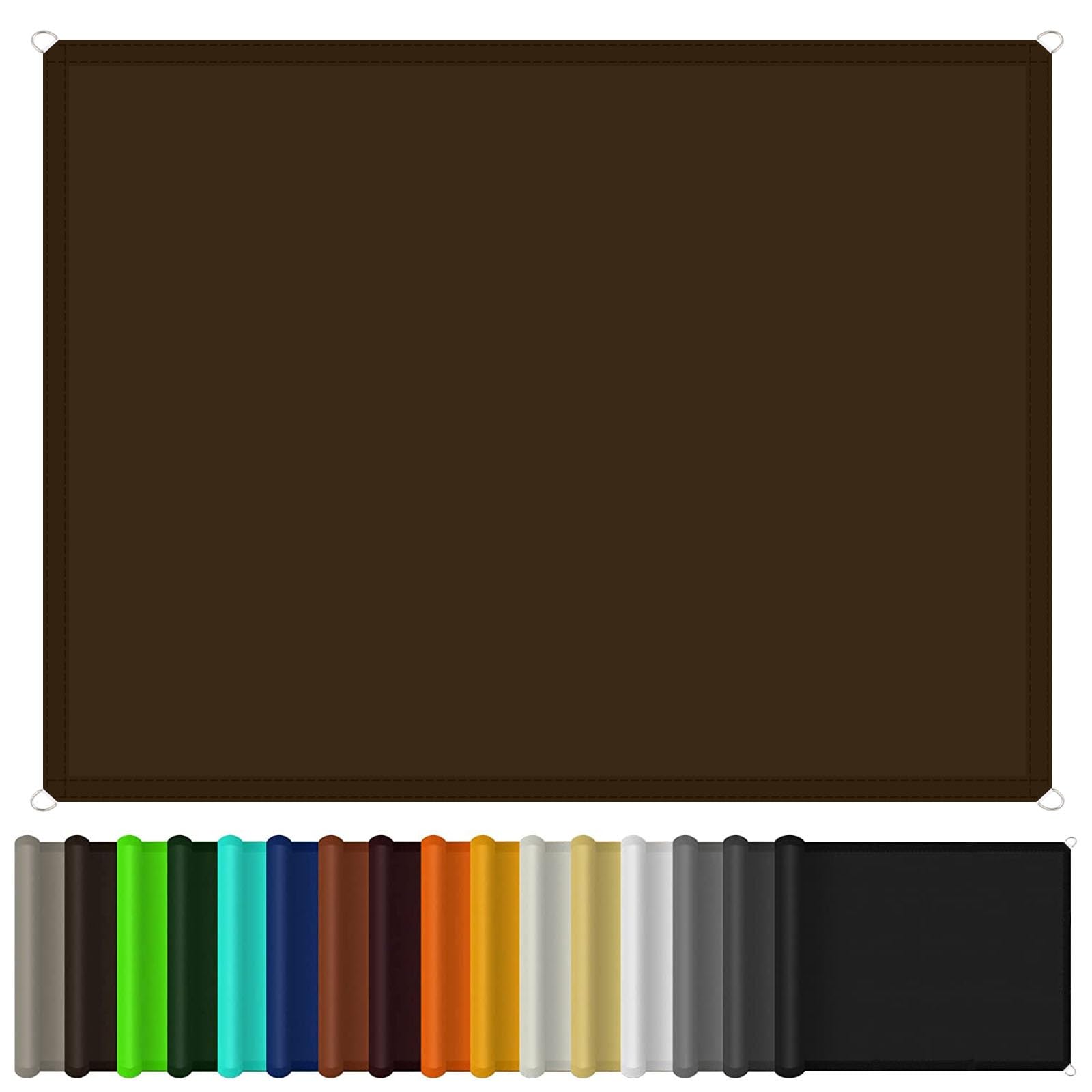 Filet d'ombrage avec œillets 2x4.5m marron résistant pour jardin