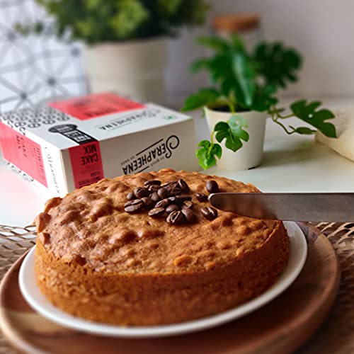 Image of Serapheena Espresso Coffee Cake Mix, 205g x 2 | Jowar and Sweet Potato Flour, Gluten Free, No Maida, Quick and Easy to Make | Pack of 2