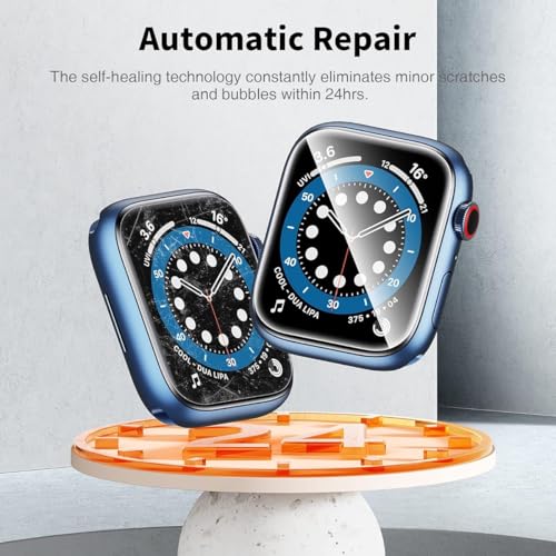 Image of 4youquality Acrylic Screen Guard Protector Compatible for Apple watch Series 10, Series 11 42mm (Transparent) with Edge to Edge Full Screen Coverage & Easy Installation Kit, Pack of 2