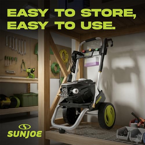 Image of Sun Joe Electric Pressure Washer, 1.1 GPM with Foam Cannon, Turbo Nozzle, 25 Ft Hose, 35 Ft Cord, 13-Amp Power Cleaner for Outdoor Surfaces SPX7000-MAX