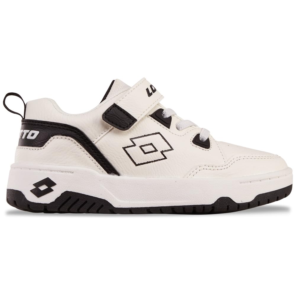 LOTTO Unisex Kid's AWERY K, White Black, 8.5 UK Child