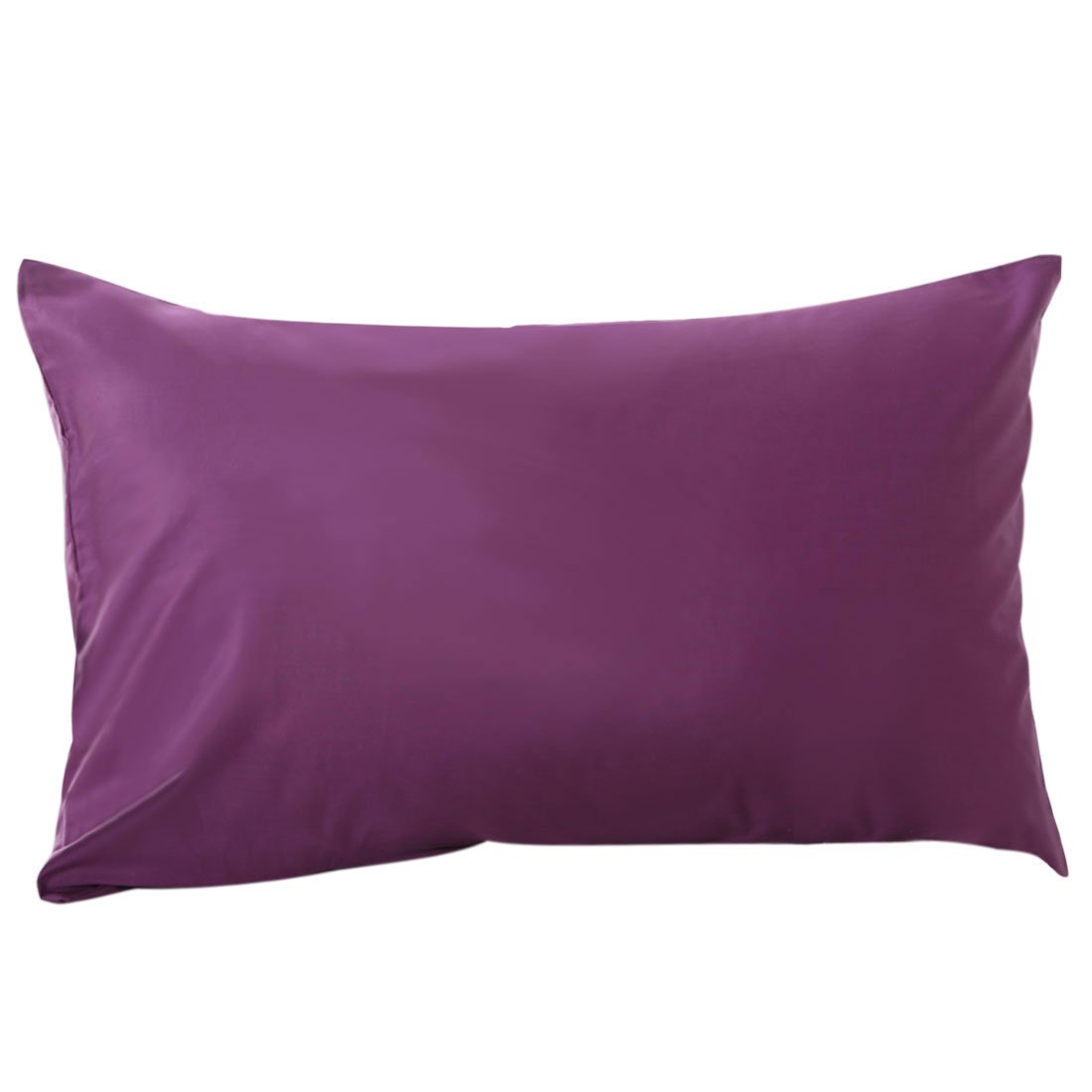 sourcingmap Pillow Cases Covers Home Room Pillowcases with Envelope Closure Housewife Egyptian Cotton 250 Thread Count Set of 2 Deep Purple Queen(50x75cm)