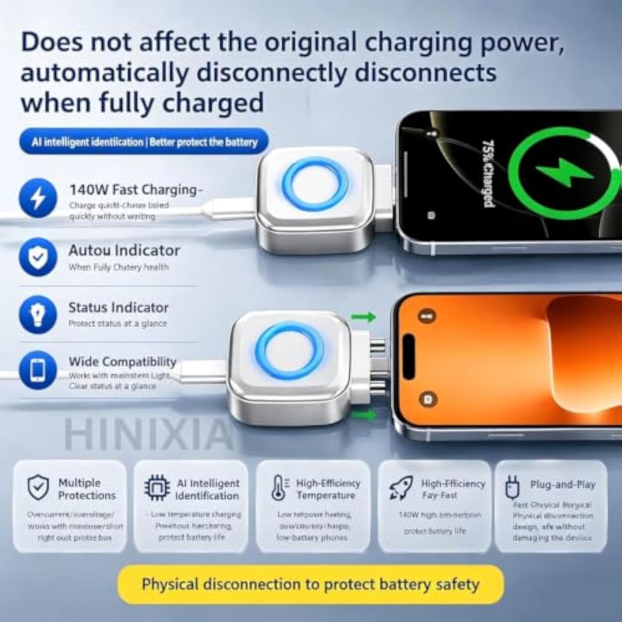Type-C Auto Cut-Off Charging Adapter