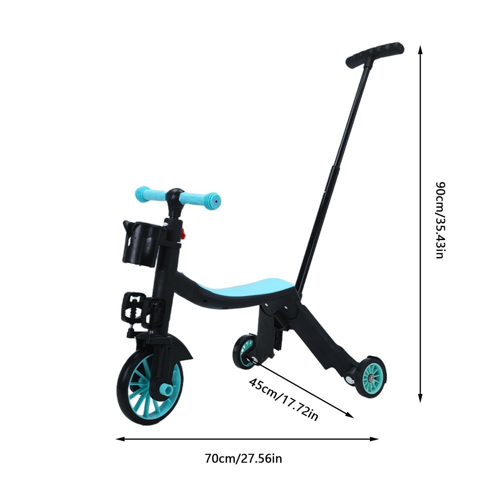 Triciclo Infantil Manillar de Empuje Estable Ajustable multimodo