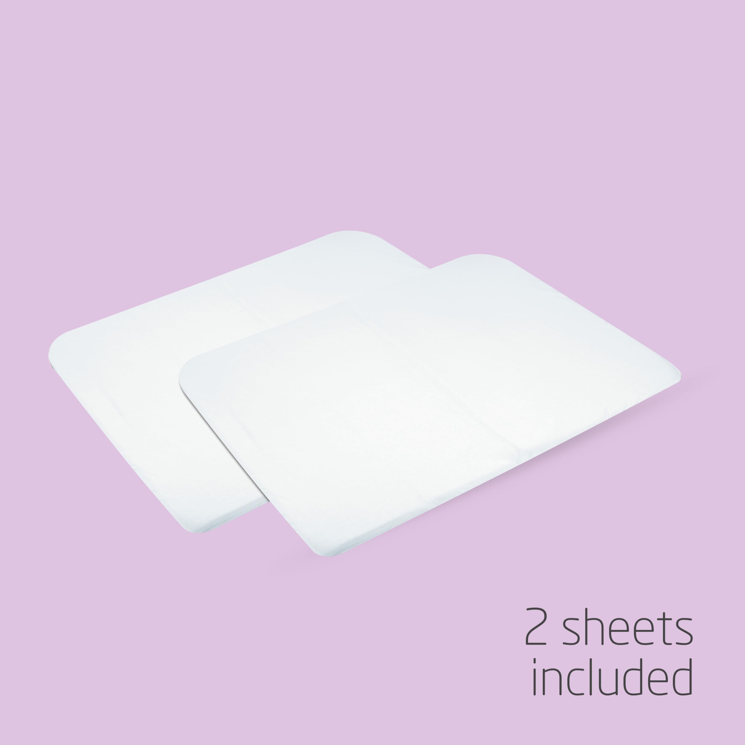 Maxi-Cosi Swift Toddler Fitted Sheets, 2-Pack Cotton Sheets for Maxi-Cosi Swift Travel Cot & Playpen Mattress, Soft & Breathable, Secure Fit with Velcro Strap Holes, Machine Washable, 6M - 3.5Y, White 2