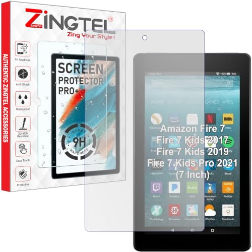 Image of Screen Guard Compatible With Amazon Fire 7 2019 / Fire 7 Kids 9th Gen 2019 / Fire7 7th Gen 2017 / Fire-7 Kids Pro 2021 Tab 7 inch Inch Tablet Flexible Screenguard Not a Tempered Glass Screen Guard