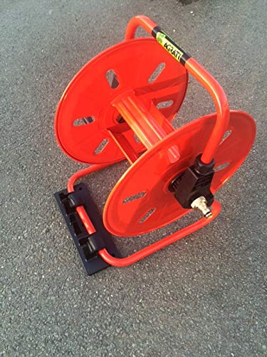 Window Cleaning Reel AGRATI or Claber Metal Hose Reel (Orange) Freestanding or Fixed with Brackets.