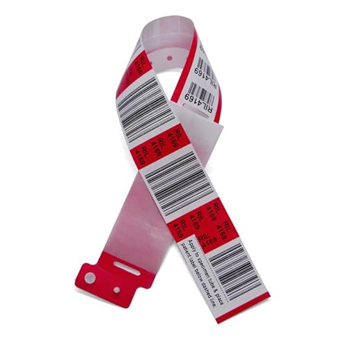 Pulsera de identificación bajo X Hospital (paquete de 10)