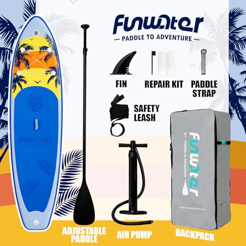 Image of FunWater Stand Up Paddle Board Ultra-Light Inflatable Paddleboard with SUP Accessories for Adults & Youth of All Skill Levels