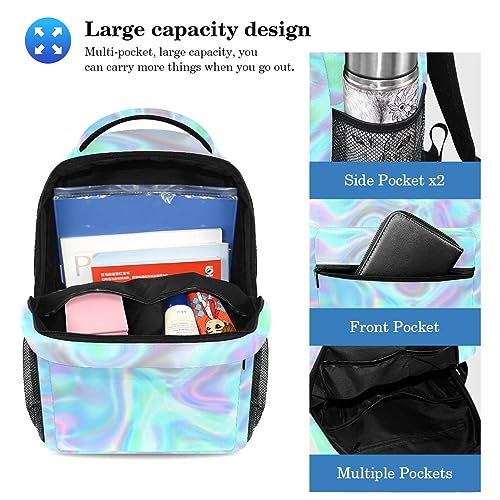 Sac à dos laser à reflets changeants avec trousse assortie intégrée - 3