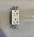 Eaton 6352CDW Dual Control Decora Duplex Commercial Specification Grade Receptacle, 20 Amp - 125V, White