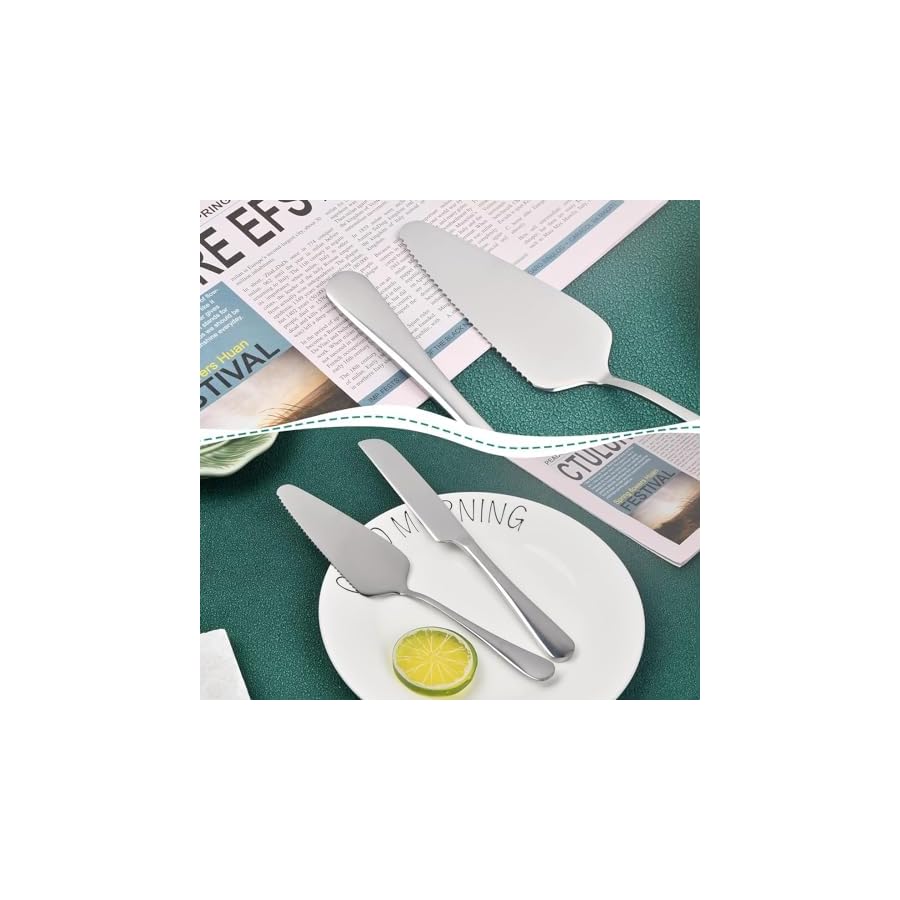 Wedding-Cake-Knife-and-Server-Set-SilverStainless-Steel-Cake-Cutting-Set2Pcs-Include-Cake-Cutter-And-Cake-Server-for-Wedding-Birthday-Parties-and-anniversary-Dishwasher-Safe tiokin Wedding Cake Knife and Server Set Silver,Stainless Steel Cake Cutting Set,2Pcs Include Cake Cutter And Cake Server for Wedding, Birthday, Parties and anniversary, Dishwasher Safe