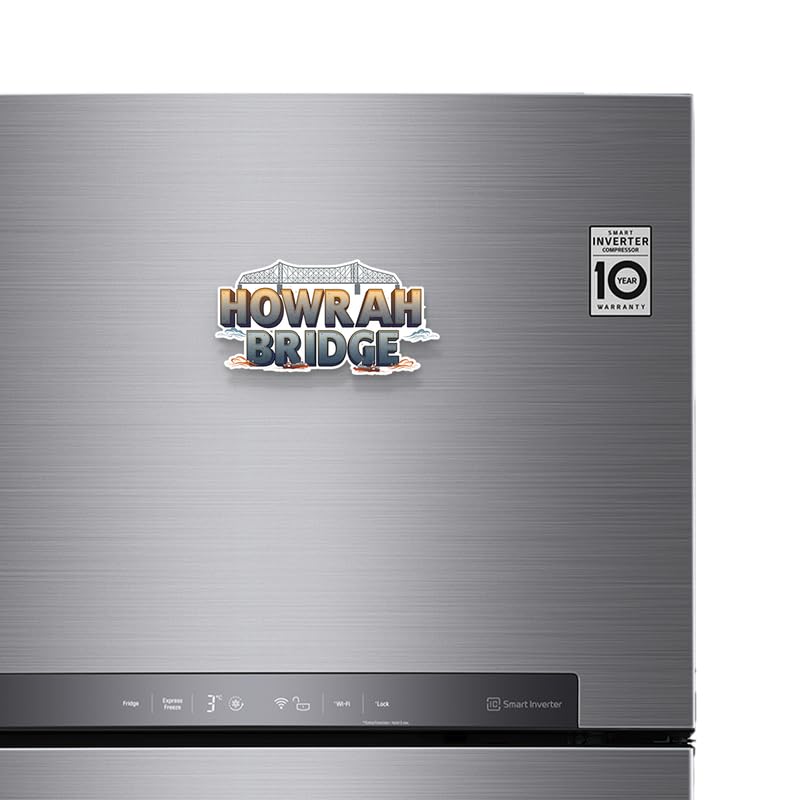 Image of Hawara Bridge Fridge Magnets, Glossy Finish, Stylish Magnet for Fridge, Wardrobe & Metal Surfaces