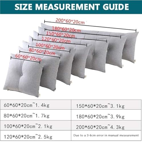 Grand Coussin Rectangulaire Doux pour Tête de Lit #11 King - 6