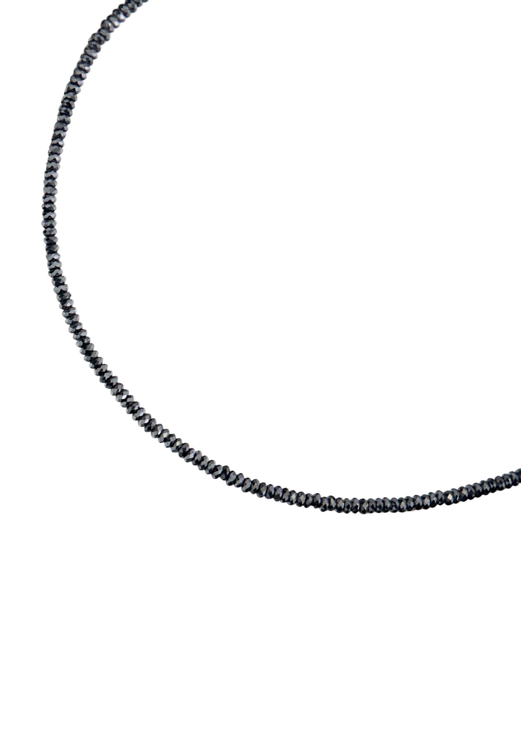 Breil, Collezione B Rocks, Collana Donna Lunga a Sciarpa in Ematite Sfaccettata con Finalini in Acciaio Lucido, Lunghezza 120 cm, Idea Regalo Donna