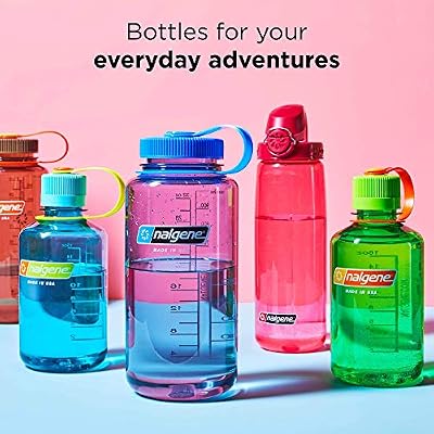 Nalgene On the Fly BPA-Free Water Bottle, Blue w Glacier Blue, 24 oz