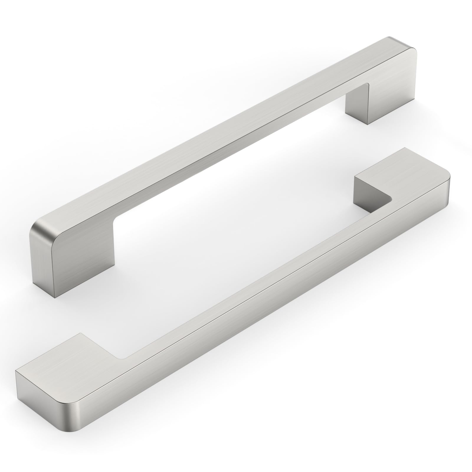 KNOKLOCK 10 Pack 6.3 Inch(160mm) Kitchen Cabinet Handles Brushed Satin Nickel Cabinet Pulls Kitchen Cabinet Hardware Drawer Pulls for Cupboard