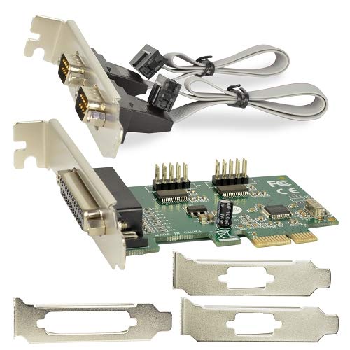 Image of X-MEDIA XM-PEX-1P2S PCI-E Parallel Serial Combo Card, (1) Parallel, (2) Serial RS232 PCI Express (PCIe x1) Controller Card | WCH382L Chipset | Supports ECP /EPP /SPP & 16C550 UART