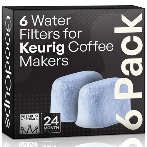 Keurig Filter Replacement - 6 Water Filters for Keurig K-Mini, K-Supreme, K-Slim, K-Express, K-Classic, K-Duo, K-Duo Hot & Iced, K-Elite, K-Select, K-Cafe, K-Compact, 2.0 and 1.0 Brewers