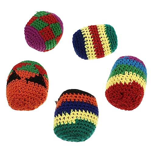 ibasenice 5er Bunte Gehäkelte Footbags