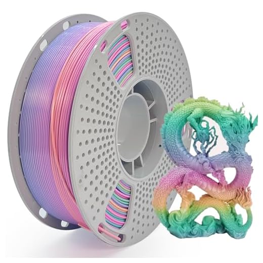 ⚡ Gryddle PLA 3D Printer Filament, 1.75 mm ±0.02 mm Dimensional Accuracy, 1 kg Spool(2.2lbs), Easy to Print, Low Warping, Upgrade PLA Material for Most FDM Printers (Rainbow)