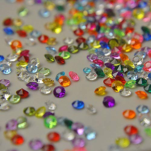 ZKC 4.5mm 10000PCS Crystal Acrylic Diamond Vase Fillers Beads for Wedding Centerpiece Table Scatter Shower Party Vase Beads Decorations(Mix)