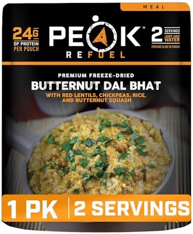 Peak Refuel Butternut Dal Bhat Freeze-Dried Backpacking Meal, 23g Protein