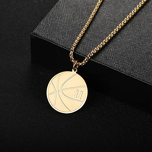 Susook Basketball Number Necklace For Boys Gold Stainless Steel Basketball Pendant Sport Jewelry Gifts For Men #TOP2
